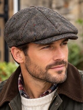 Vintage Antartex Pure New Wool Tweed Flat Cap Newsboy Hat Mens L 59-60cm Scotlan